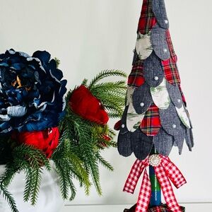 Festive Plaid Holiday Tree Decoration